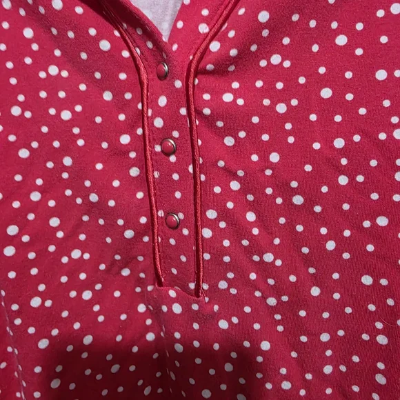 Liz & Me Women's Pink Polka Dot Shirt - Picture 3 of 8